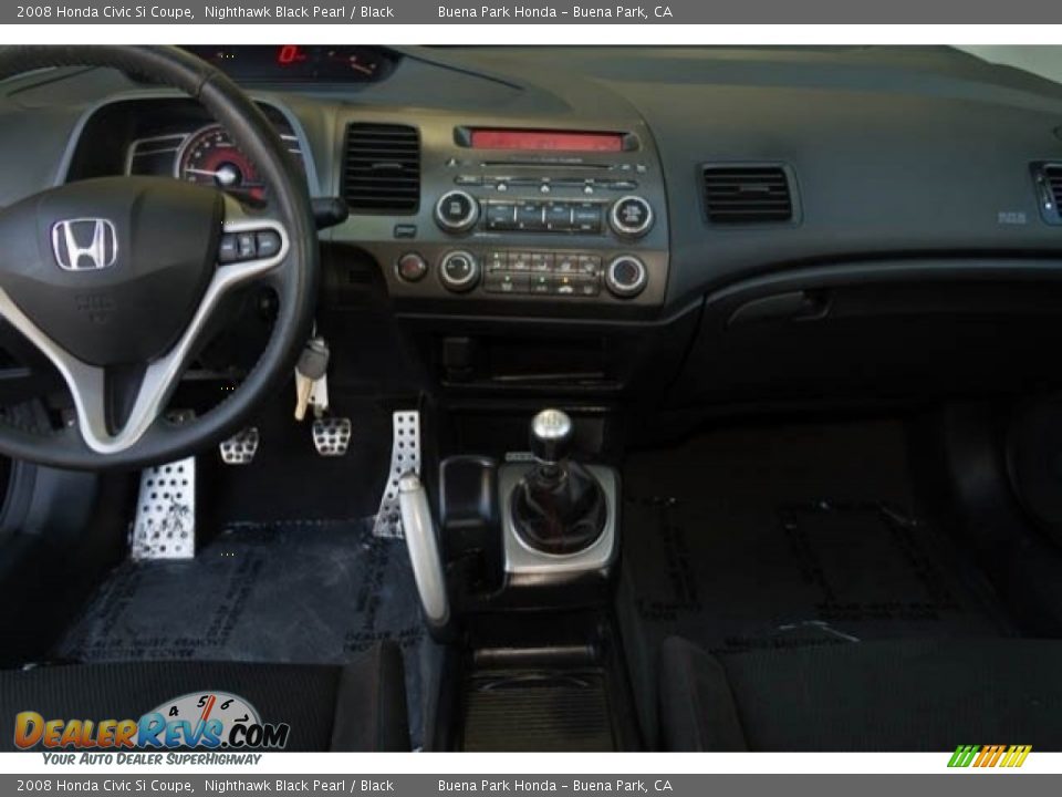 2008 Honda Civic Si Coupe Nighthawk Black Pearl / Black Photo #5