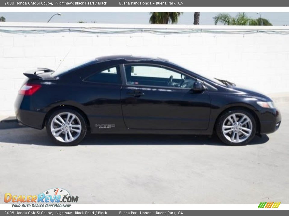 2008 Honda Civic Si Coupe Nighthawk Black Pearl / Black Photo #8