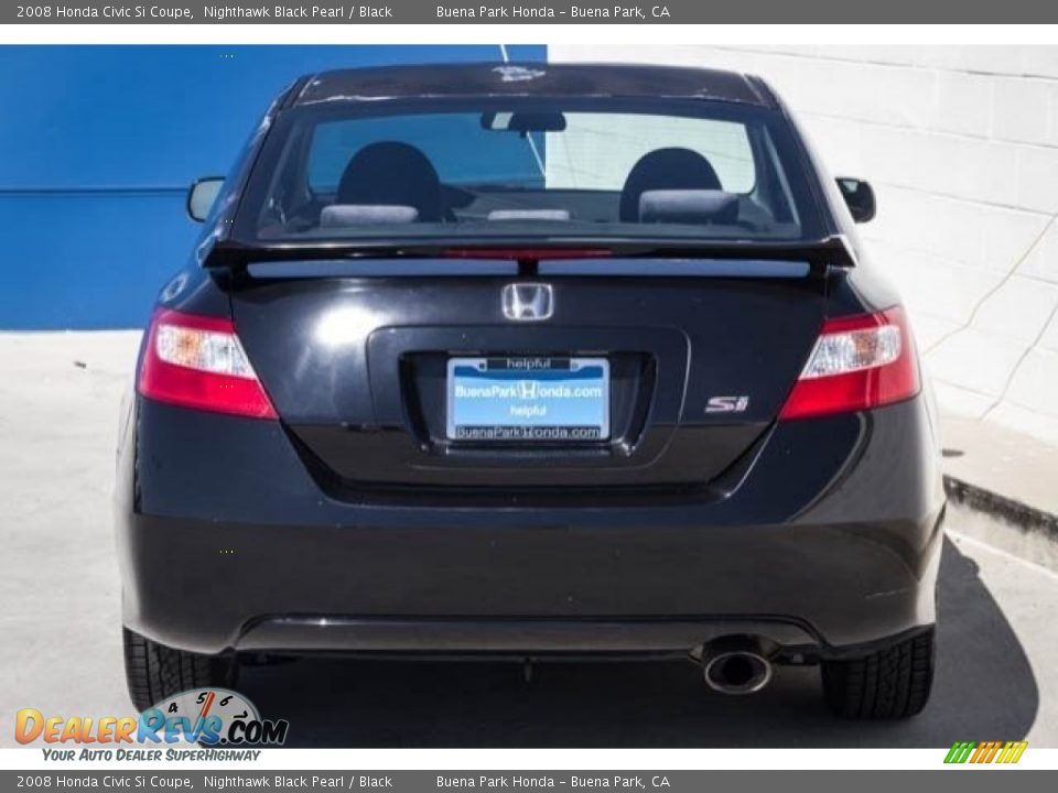 2008 Honda Civic Si Coupe Nighthawk Black Pearl / Black Photo #9