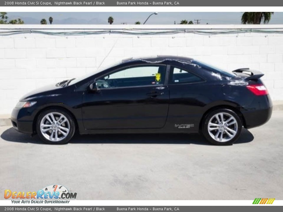 2008 Honda Civic Si Coupe Nighthawk Black Pearl / Black Photo #10