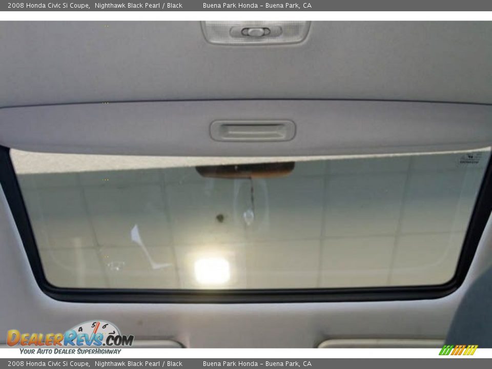 2008 Honda Civic Si Coupe Nighthawk Black Pearl / Black Photo #12