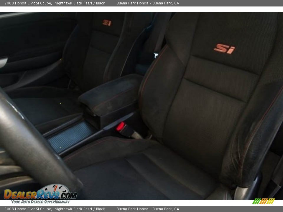 2008 Honda Civic Si Coupe Nighthawk Black Pearl / Black Photo #13