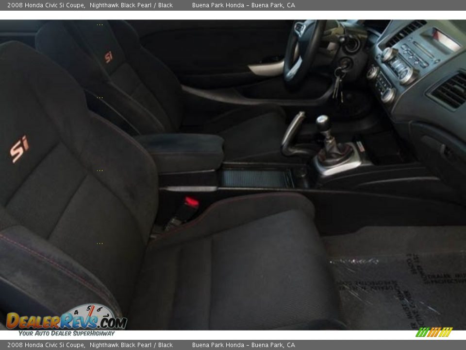 2008 Honda Civic Si Coupe Nighthawk Black Pearl / Black Photo #14