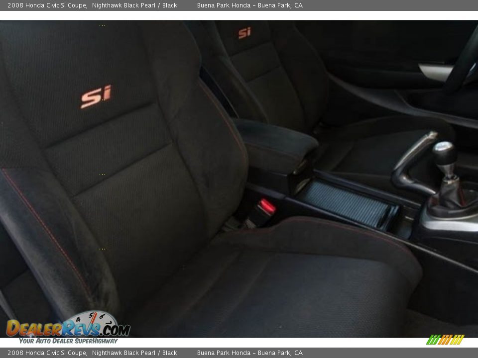 2008 Honda Civic Si Coupe Nighthawk Black Pearl / Black Photo #16