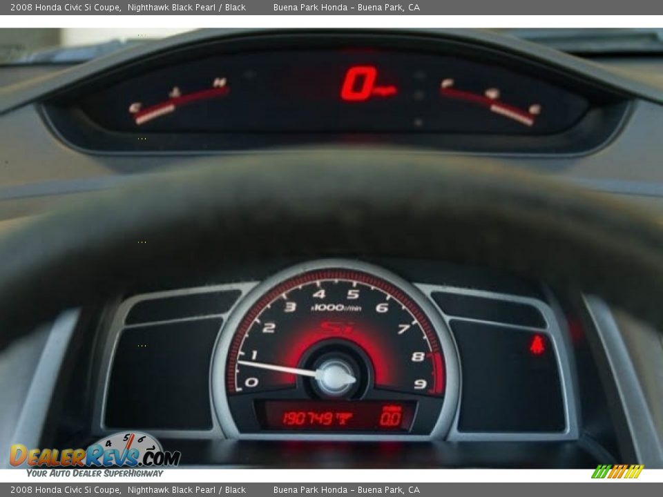 2008 Honda Civic Si Coupe Nighthawk Black Pearl / Black Photo #17
