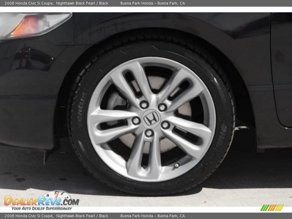 2008 Honda Civic Si Coupe Nighthawk Black Pearl / Black Photo #21