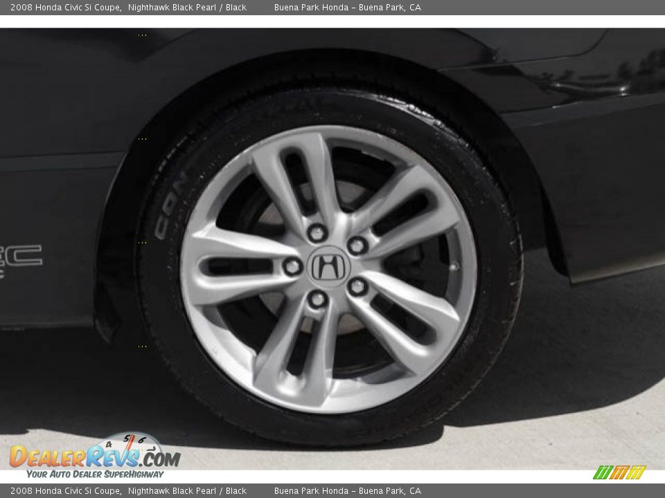 2008 Honda Civic Si Coupe Nighthawk Black Pearl / Black Photo #22
