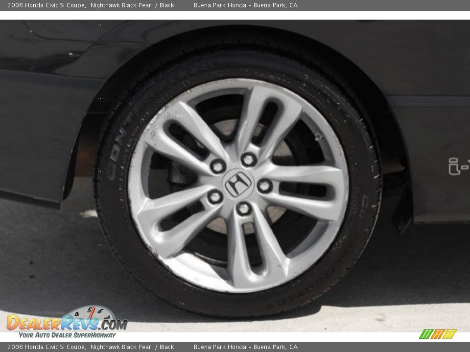 2008 Honda Civic Si Coupe Nighthawk Black Pearl / Black Photo #23