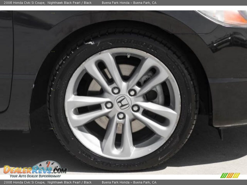 2008 Honda Civic Si Coupe Nighthawk Black Pearl / Black Photo #24