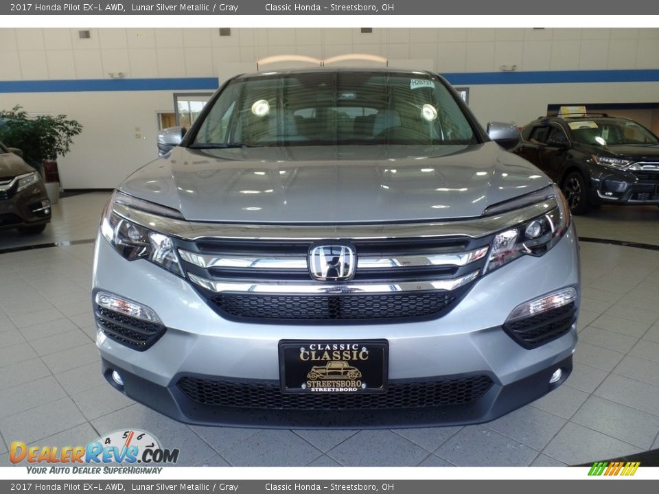 2017 Honda Pilot EX-L AWD Lunar Silver Metallic / Gray Photo #2