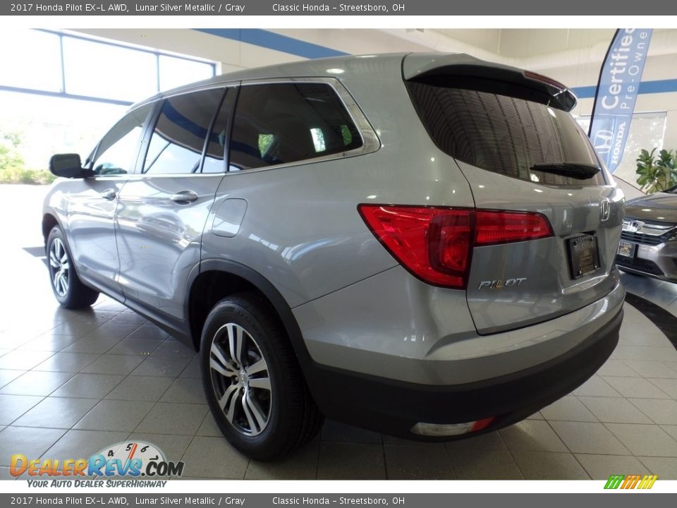 2017 Honda Pilot EX-L AWD Lunar Silver Metallic / Gray Photo #4