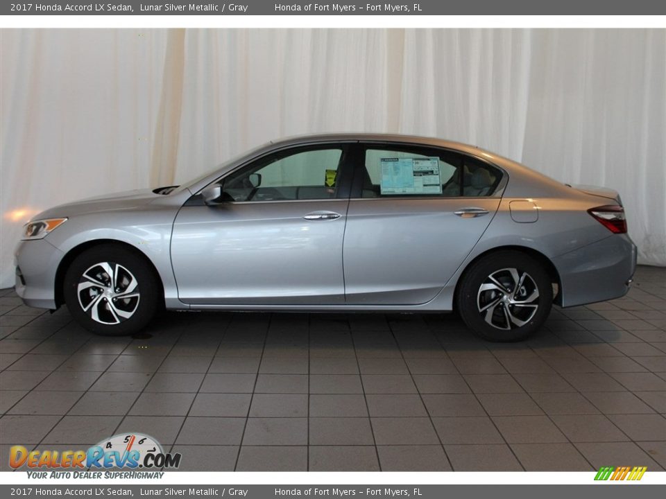 2017 Honda Accord LX Sedan Lunar Silver Metallic / Gray Photo #5