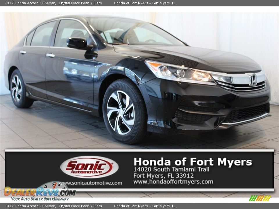 2017 Honda Accord LX Sedan Crystal Black Pearl / Black Photo #1