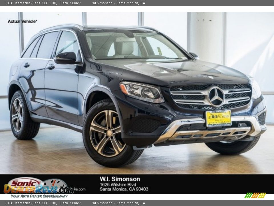 2018 Mercedes-Benz GLC 300 Black / Black Photo #1
