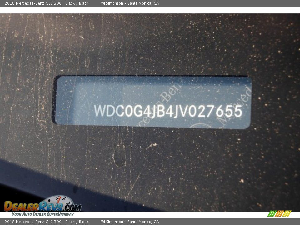 2018 Mercedes-Benz GLC 300 Black / Black Photo #10