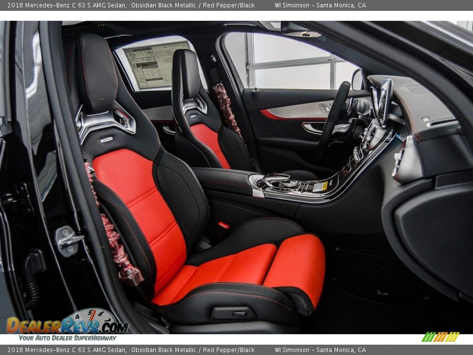 Red Pepper/Black Interior - 2018 Mercedes-Benz C 63 S AMG Sedan Photo #2