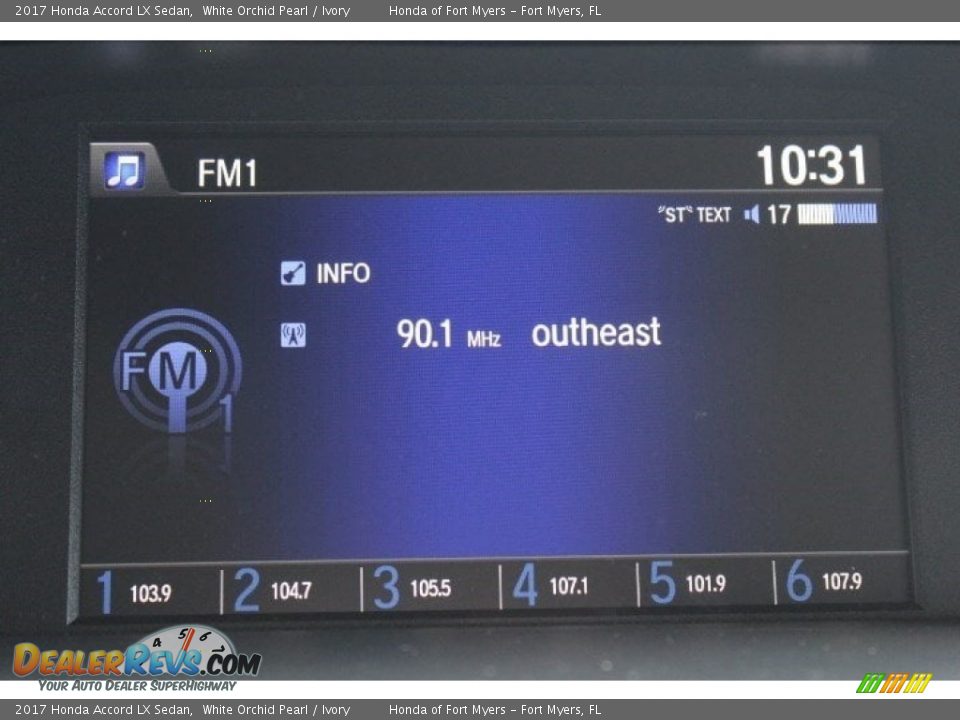 2017 Honda Accord LX Sedan White Orchid Pearl / Ivory Photo #16