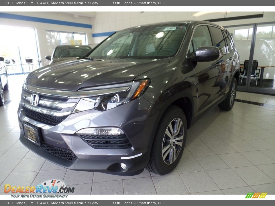 2017 Honda Pilot EX AWD Modern Steel Metallic / Gray Photo #1