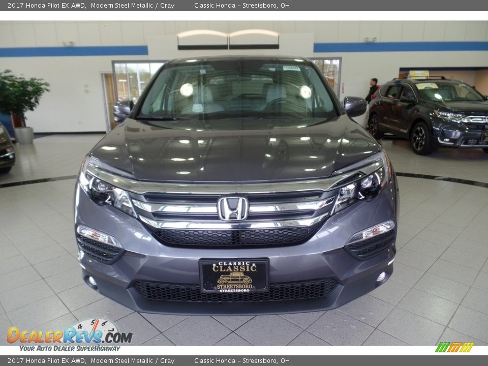 2017 Honda Pilot EX AWD Modern Steel Metallic / Gray Photo #2