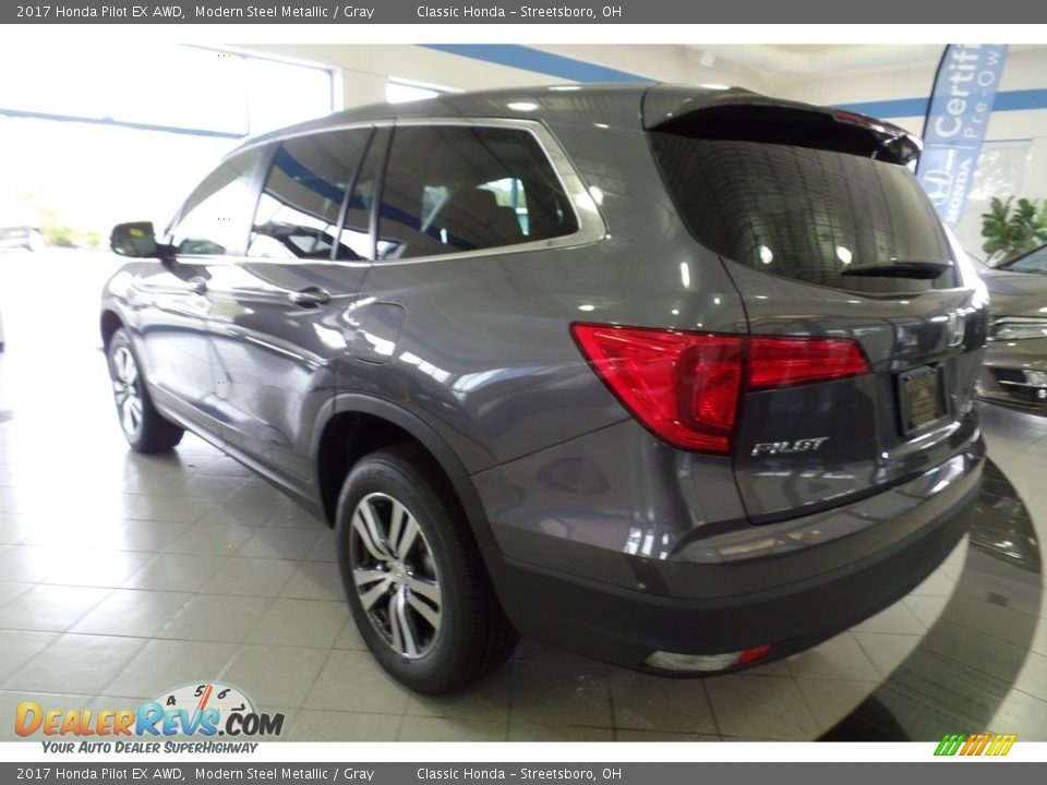 2017 Honda Pilot EX AWD Modern Steel Metallic / Gray Photo #4