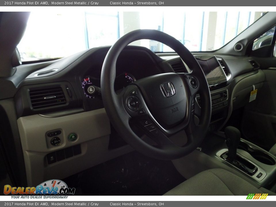 2017 Honda Pilot EX AWD Modern Steel Metallic / Gray Photo #8