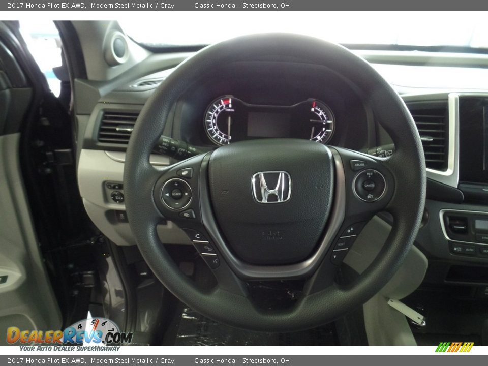 2017 Honda Pilot EX AWD Modern Steel Metallic / Gray Photo #12
