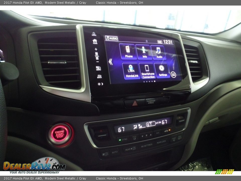 2017 Honda Pilot EX AWD Modern Steel Metallic / Gray Photo #13