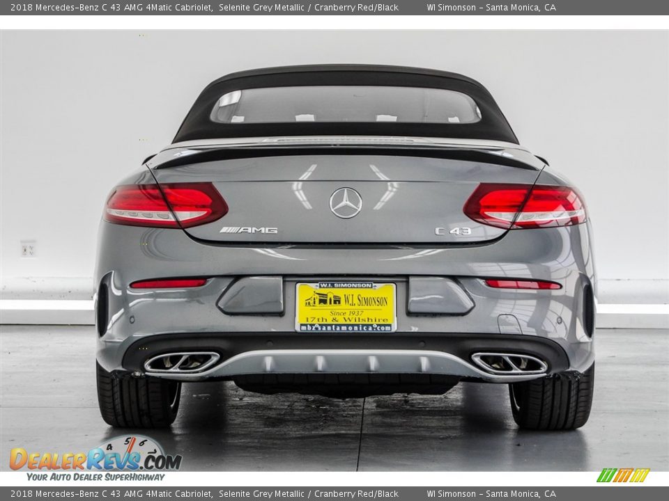 2018 Mercedes-Benz C 43 AMG 4Matic Cabriolet Selenite Grey Metallic / Cranberry Red/Black Photo #4