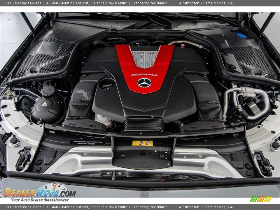 2018 Mercedes-Benz C 43 AMG 4Matic Cabriolet 3.0 Liter AMG biturbo DOHC 24-Valve VVT V6 Engine Photo #8