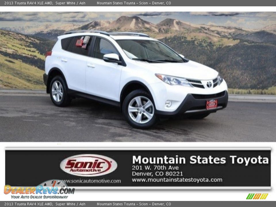 2013 Toyota RAV4 XLE AWD Super White / Ash Photo #1