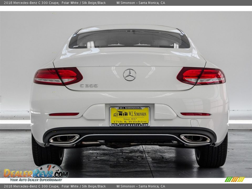 2018 Mercedes-Benz C 300 Coupe Polar White / Silk Beige/Black Photo #4