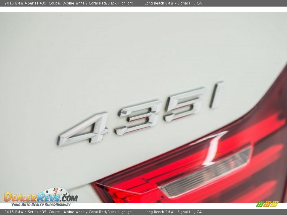 2015 BMW 4 Series 435i Coupe Alpine White / Coral Red/Black Highlight Photo #7