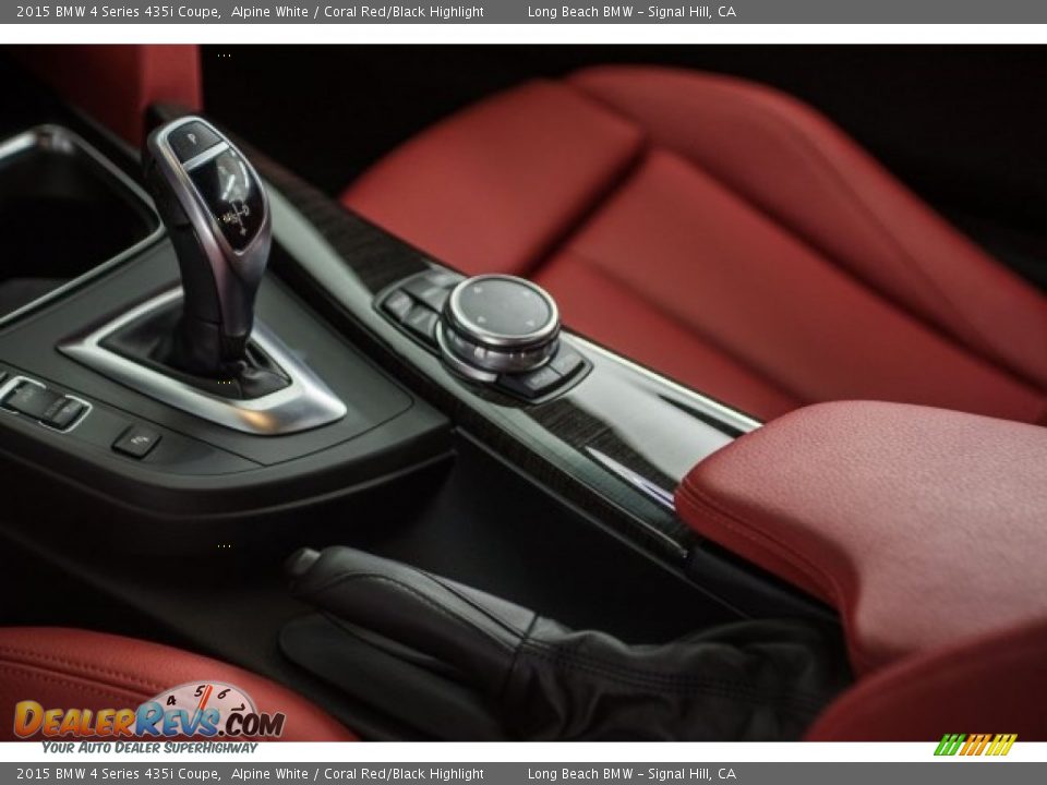2015 BMW 4 Series 435i Coupe Alpine White / Coral Red/Black Highlight Photo #16