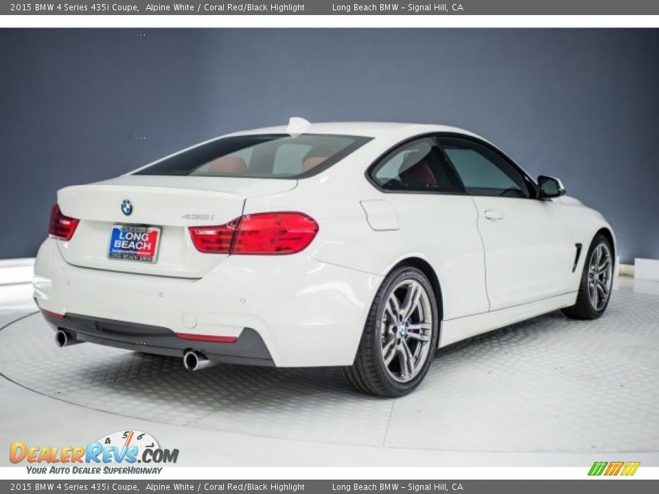 2015 BMW 4 Series 435i Coupe Alpine White / Coral Red/Black Highlight Photo #30
