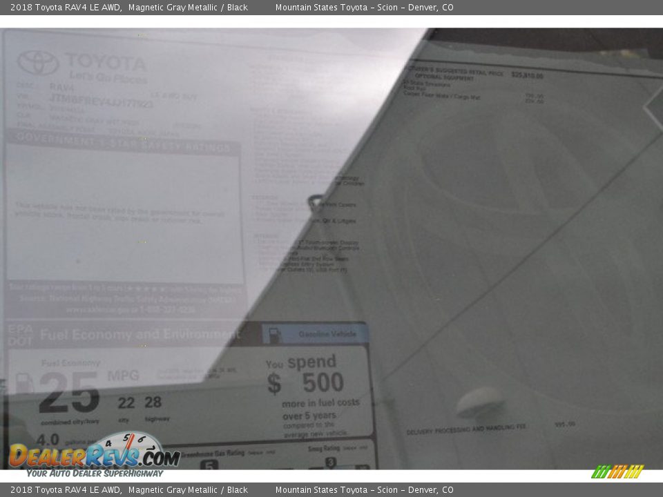 2018 Toyota RAV4 LE AWD Magnetic Gray Metallic / Black Photo #10