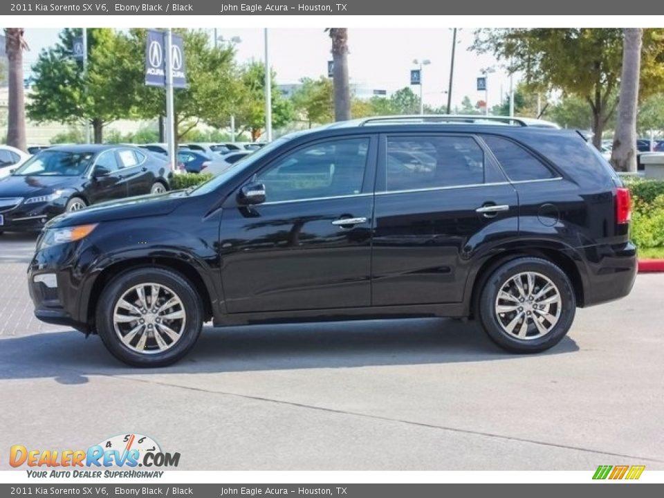 2011 Kia Sorento SX V6 Ebony Black / Black Photo #4