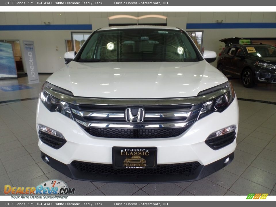 2017 Honda Pilot EX-L AWD White Diamond Pearl / Black Photo #3