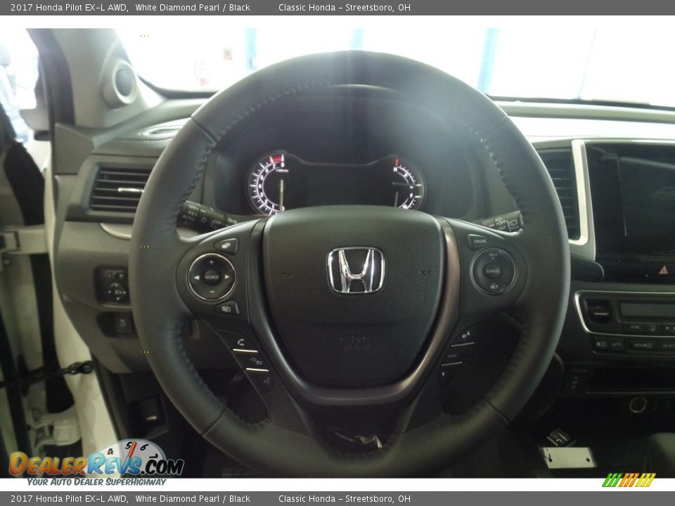 2017 Honda Pilot EX-L AWD White Diamond Pearl / Black Photo #11