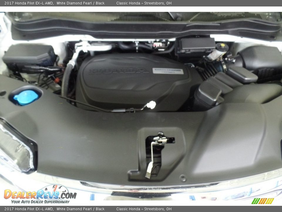 2017 Honda Pilot EX-L AWD White Diamond Pearl / Black Photo #19