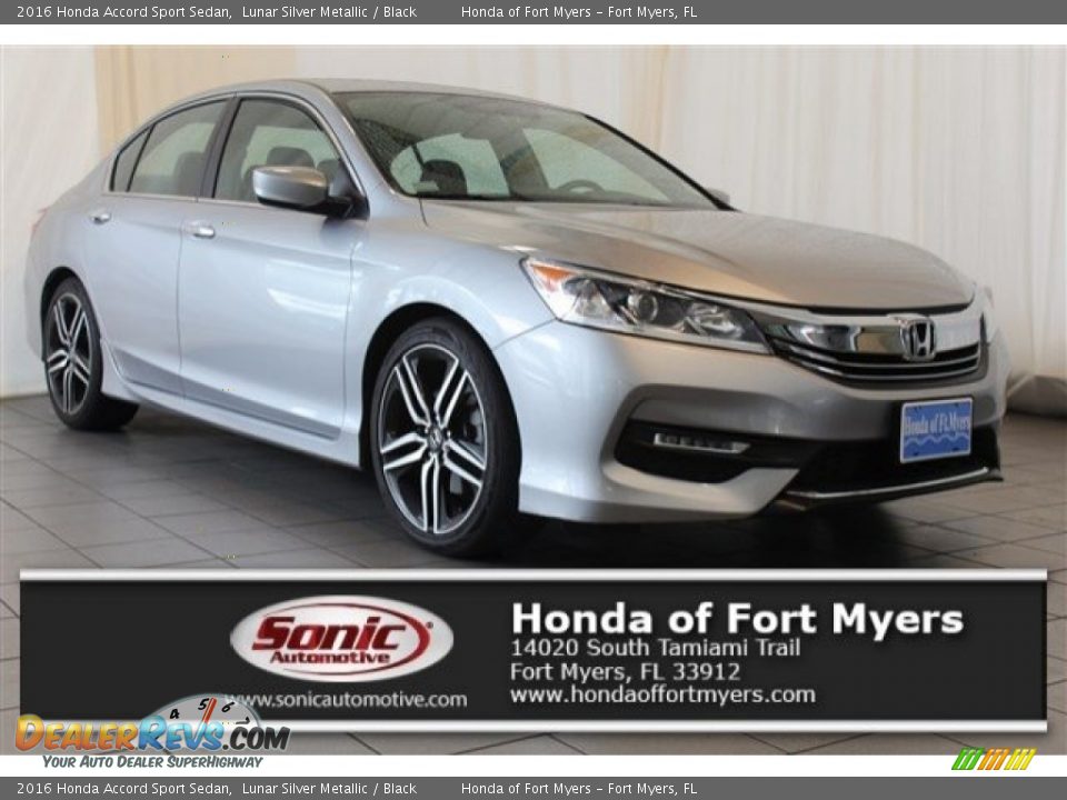 2016 Honda Accord Sport Sedan Lunar Silver Metallic / Black Photo #1