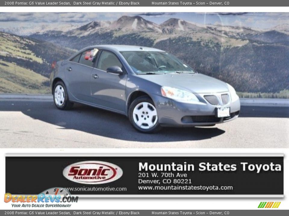 2008 Pontiac G6 Value Leader Sedan Dark Steel Gray Metallic / Ebony Black Photo #1