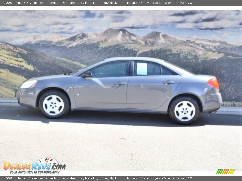 2008 Pontiac G6 Value Leader Sedan Dark Steel Gray Metallic / Ebony Black Photo #7