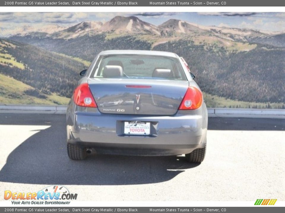 2008 Pontiac G6 Value Leader Sedan Dark Steel Gray Metallic / Ebony Black Photo #9