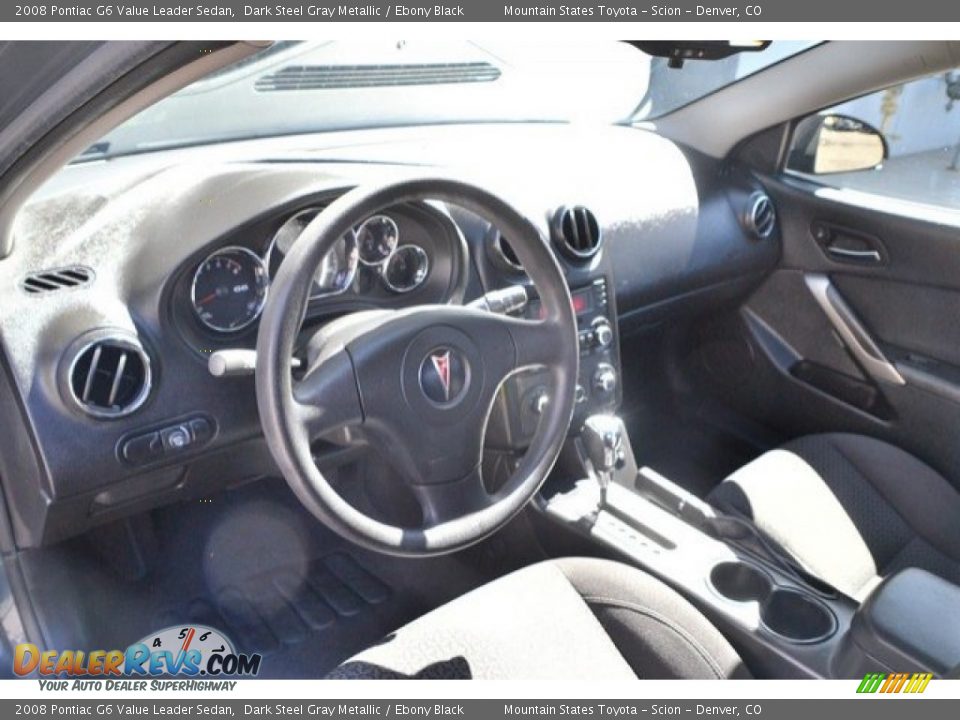 2008 Pontiac G6 Value Leader Sedan Dark Steel Gray Metallic / Ebony Black Photo #10
