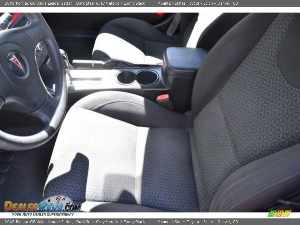 2008 Pontiac G6 Value Leader Sedan Dark Steel Gray Metallic / Ebony Black Photo #11