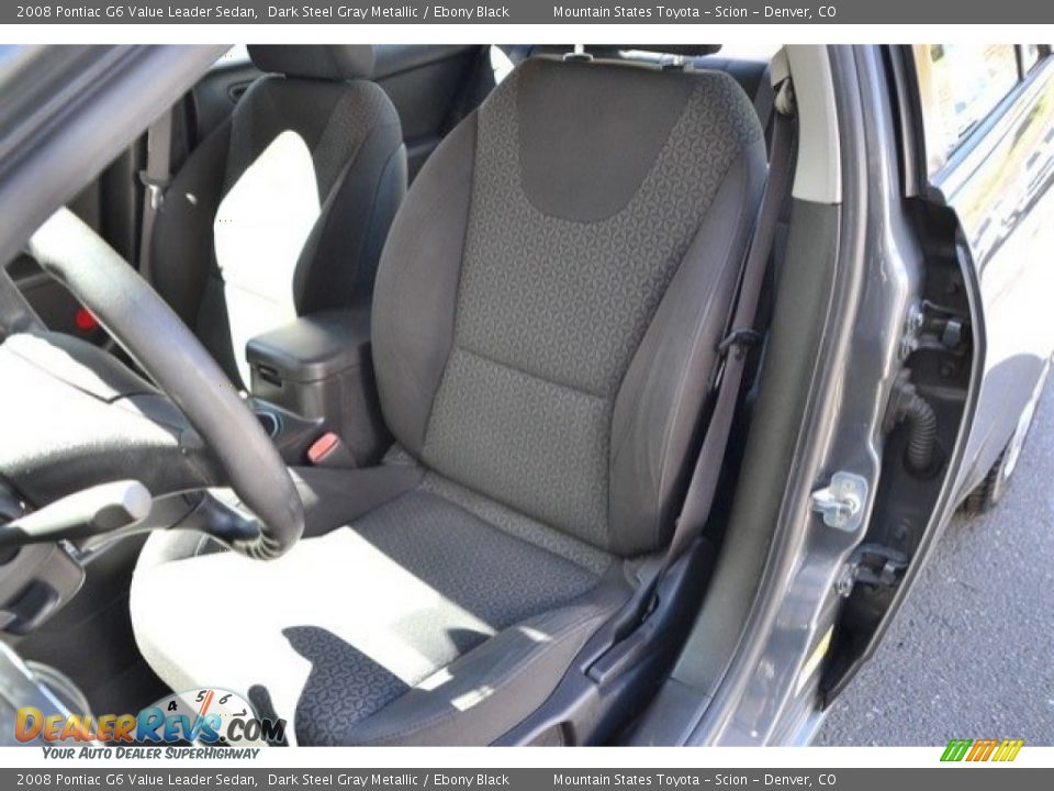 2008 Pontiac G6 Value Leader Sedan Dark Steel Gray Metallic / Ebony Black Photo #12