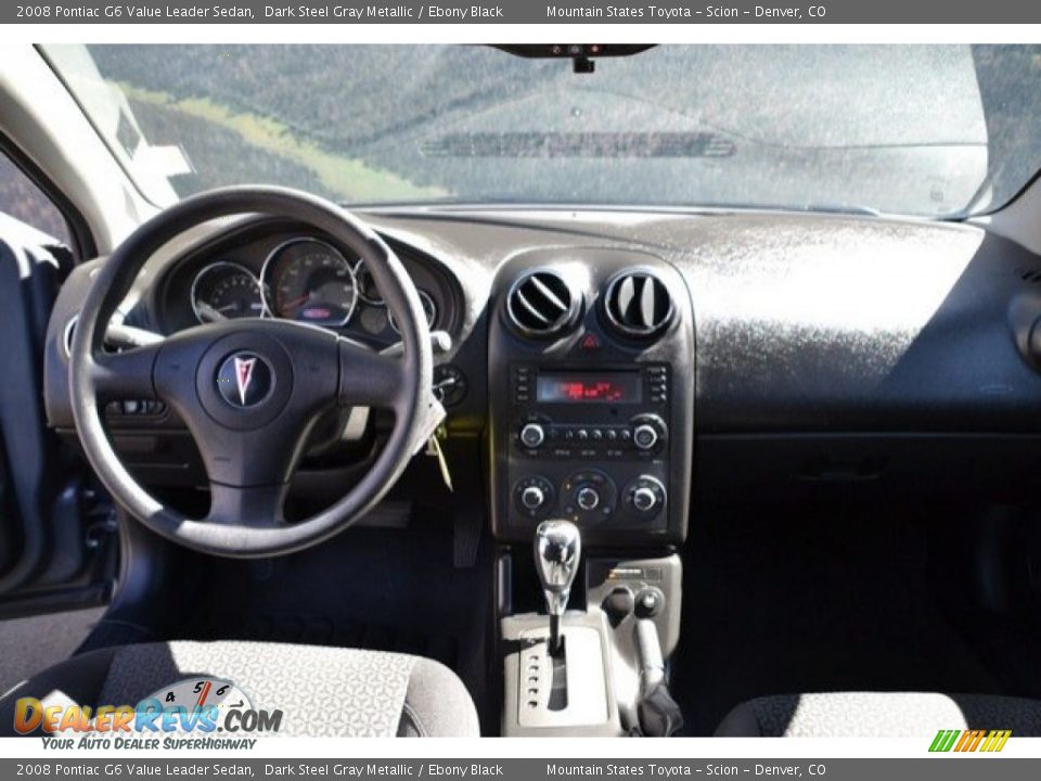 2008 Pontiac G6 Value Leader Sedan Dark Steel Gray Metallic / Ebony Black Photo #14