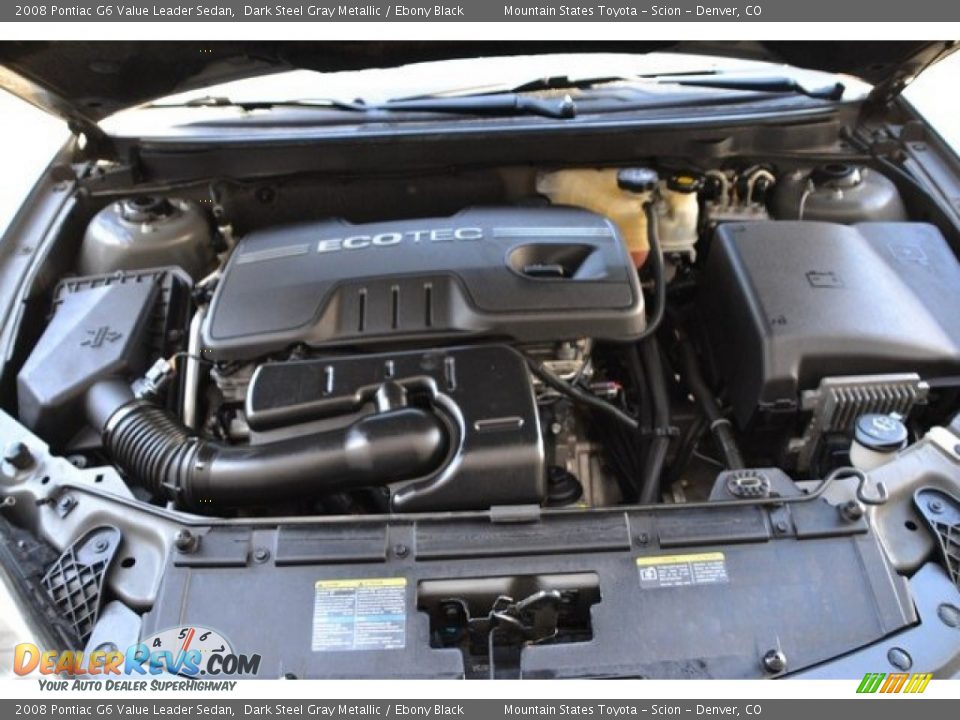 2008 Pontiac G6 Value Leader Sedan Dark Steel Gray Metallic / Ebony Black Photo #27