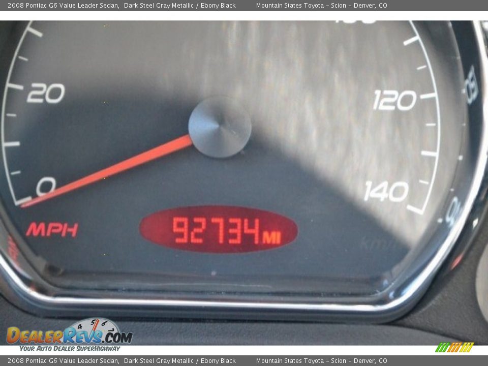 2008 Pontiac G6 Value Leader Sedan Dark Steel Gray Metallic / Ebony Black Photo #29