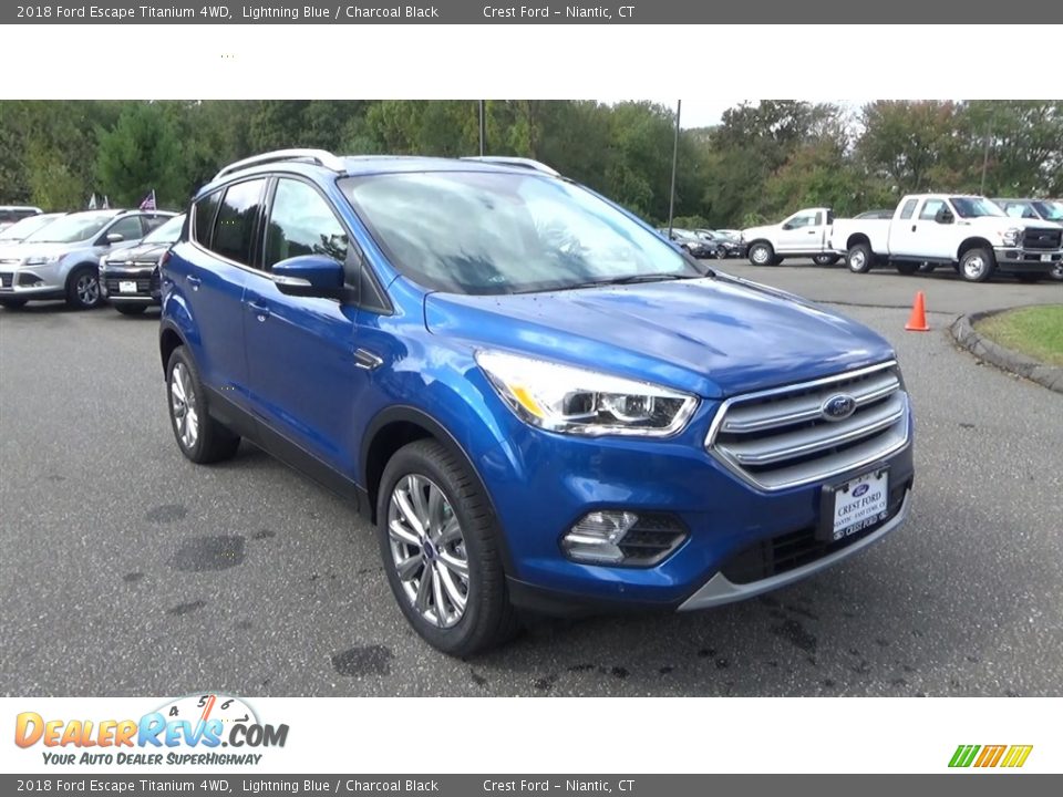 2018 Ford Escape Titanium 4WD Lightning Blue / Charcoal Black Photo #1